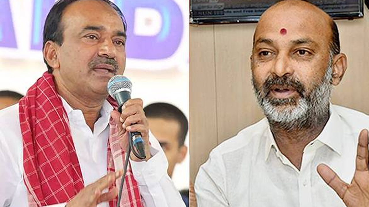 ‘బండి’ నివాసానికి ఈటల