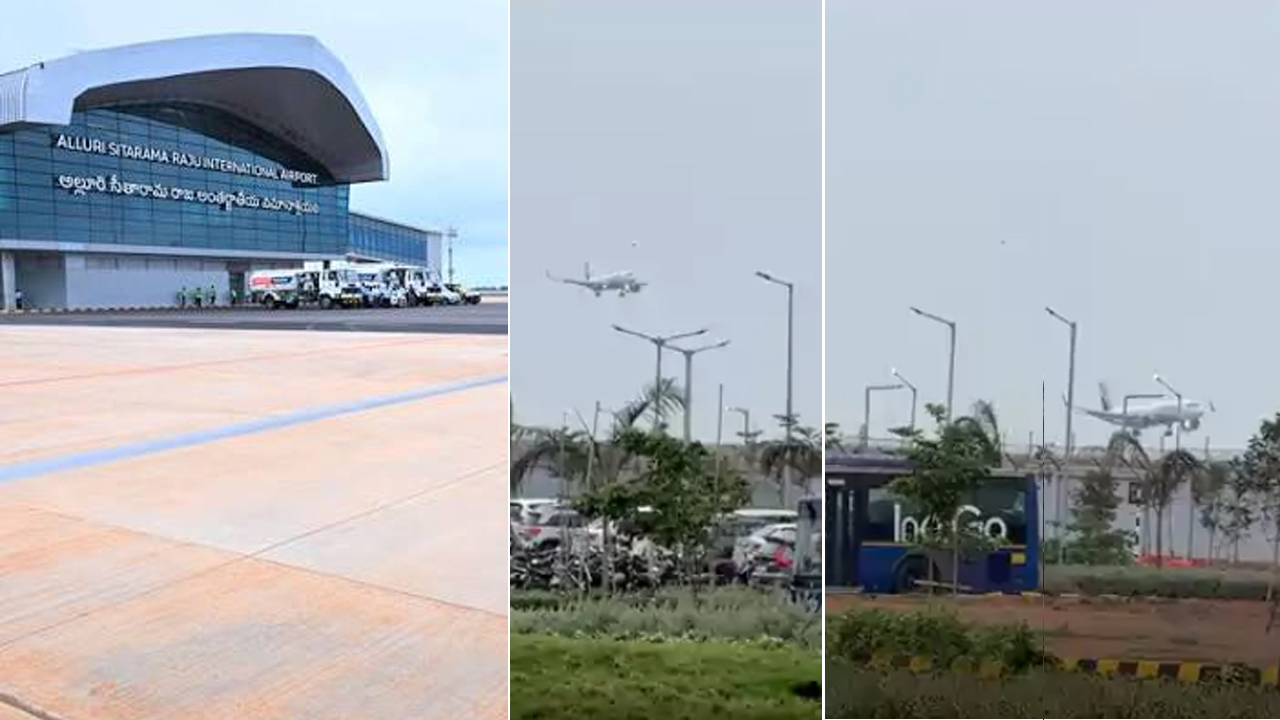 Bhogapuram Airport | భోగాపురం విమానాశ్రయంలో ల్యాండైన తొలి విమానం.. తొలి సర్వీస్ హైదరాబాద్ నుంచే!