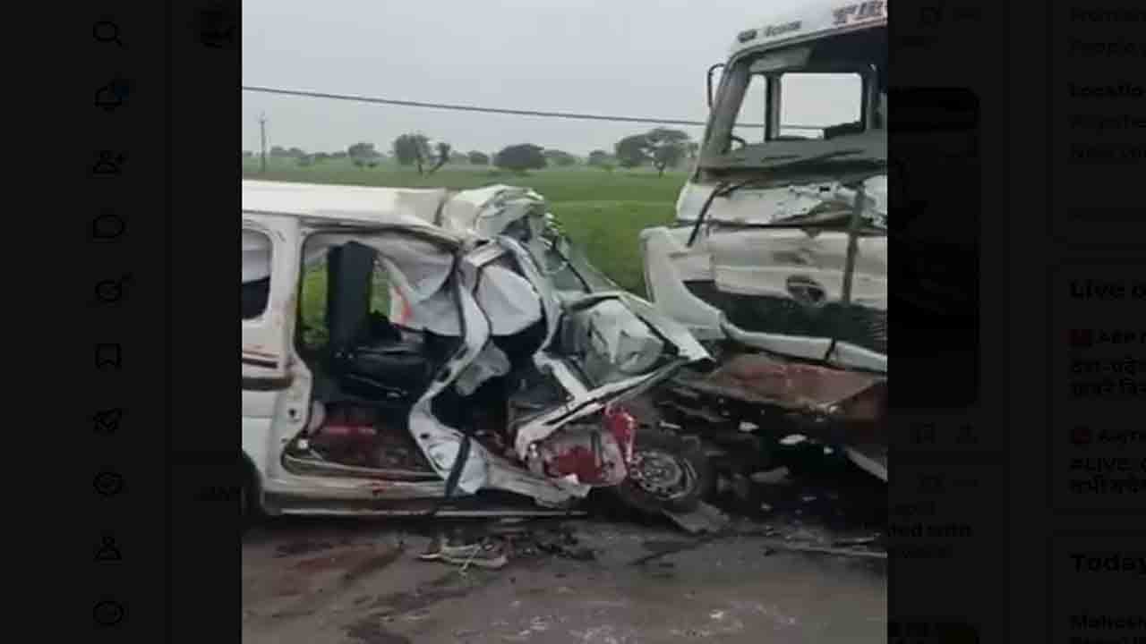 6 Killed In Accident | కారును ఢీకొట్టిన కంటైనర్‌ లారీ.. ఆరుగురు మృతి