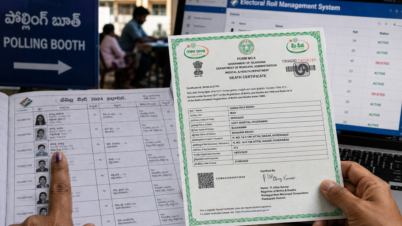 Death Certificate | డెత్‌ సర్టిఫికెట్‌ వస్తే.. ఓటు ఔట్‌.. ట్రయల్స్‌ దశలో కొత్త టెక్నాలజీ!