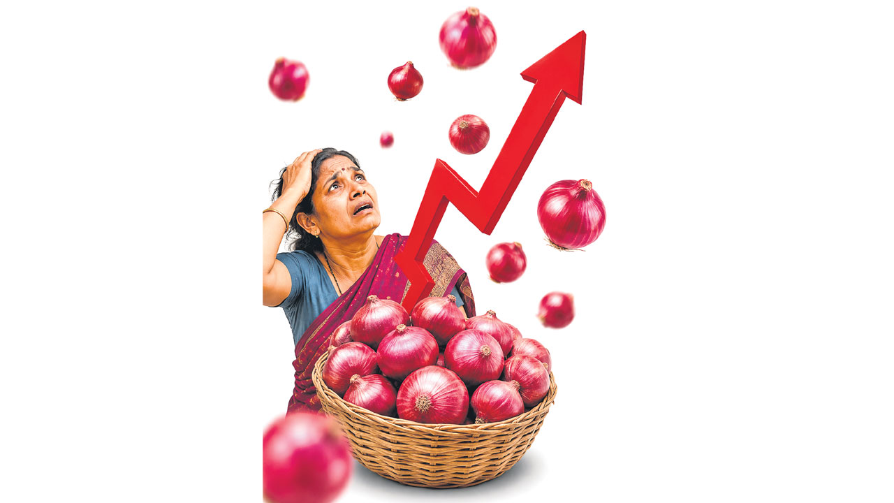 ఘాటెక్కిన ఉల్లి