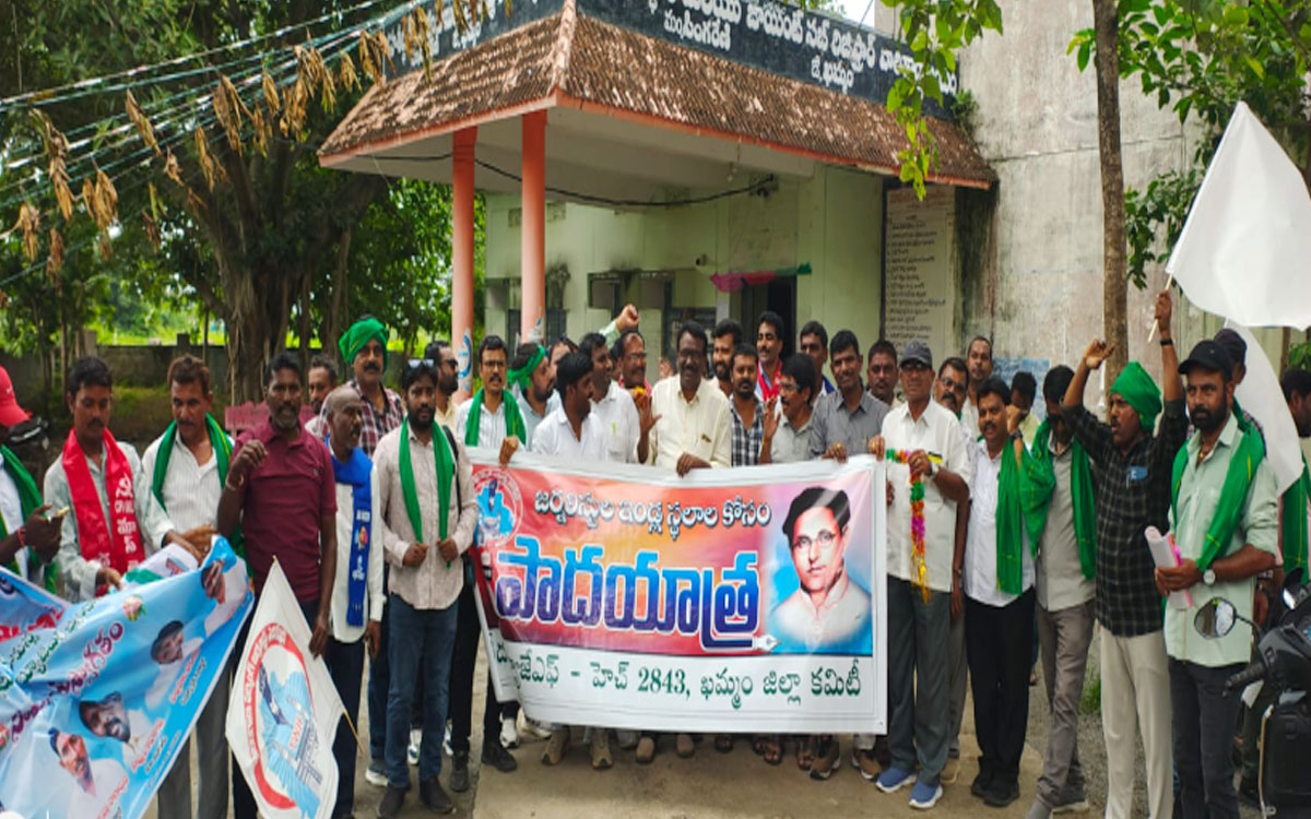 జర్నలిస్టుల సమస్యలపై టీయూడబ్ల్యూజేఎఫ్ పాదయాత్ర