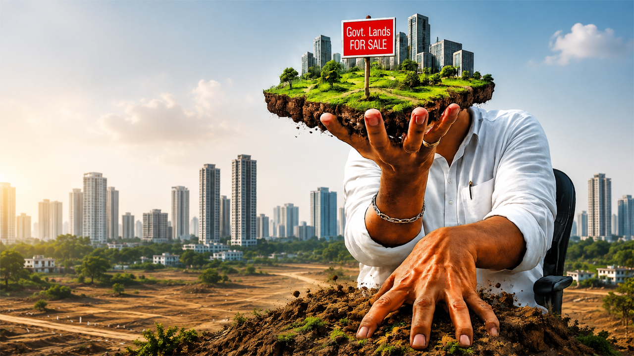 Land Auction | సర్కార్ వేలం వెర్రి.. ఇందిరమ్మ ఇండ్లకు భూమి లేదట.. వేలానికి మాత్రం వేల ఎకరాలు!