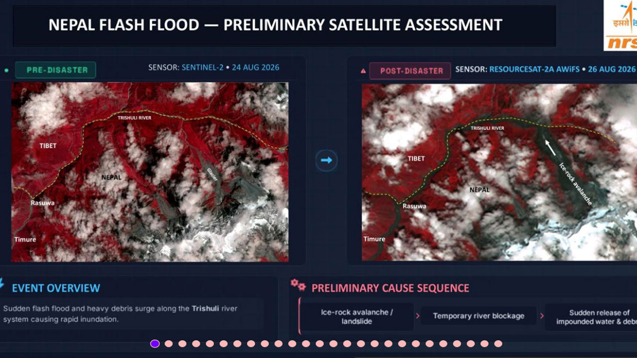 Nepal Floods: వ‌ర‌ద త‌ర్వాత భారీ మార్పులు.. శాటిలైట్ చిత్రాలు రిలీజ్ చేసిన ఇస్రో