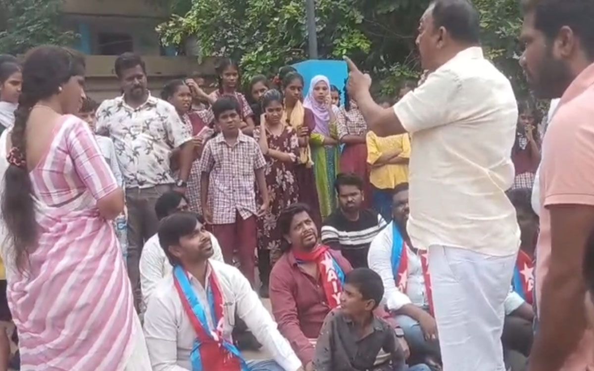 ఏఐవైఎఫ్ నాయకులపై సీపీఐ నాయకుడి దౌర్జన్యం