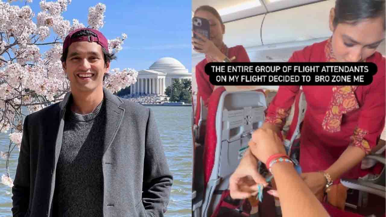 Raksha Bandhan in Flight | 30 వేల అడుగుల ఎత్తులో ‘రక్షా బంధన్’‌.. భారతీయ అమెరికన్ సంబురం చూశారా..!