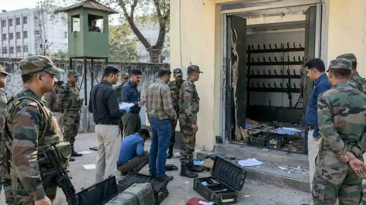 తుపాకుల చోరీపై ముమ్మర దర్యాప్తు!