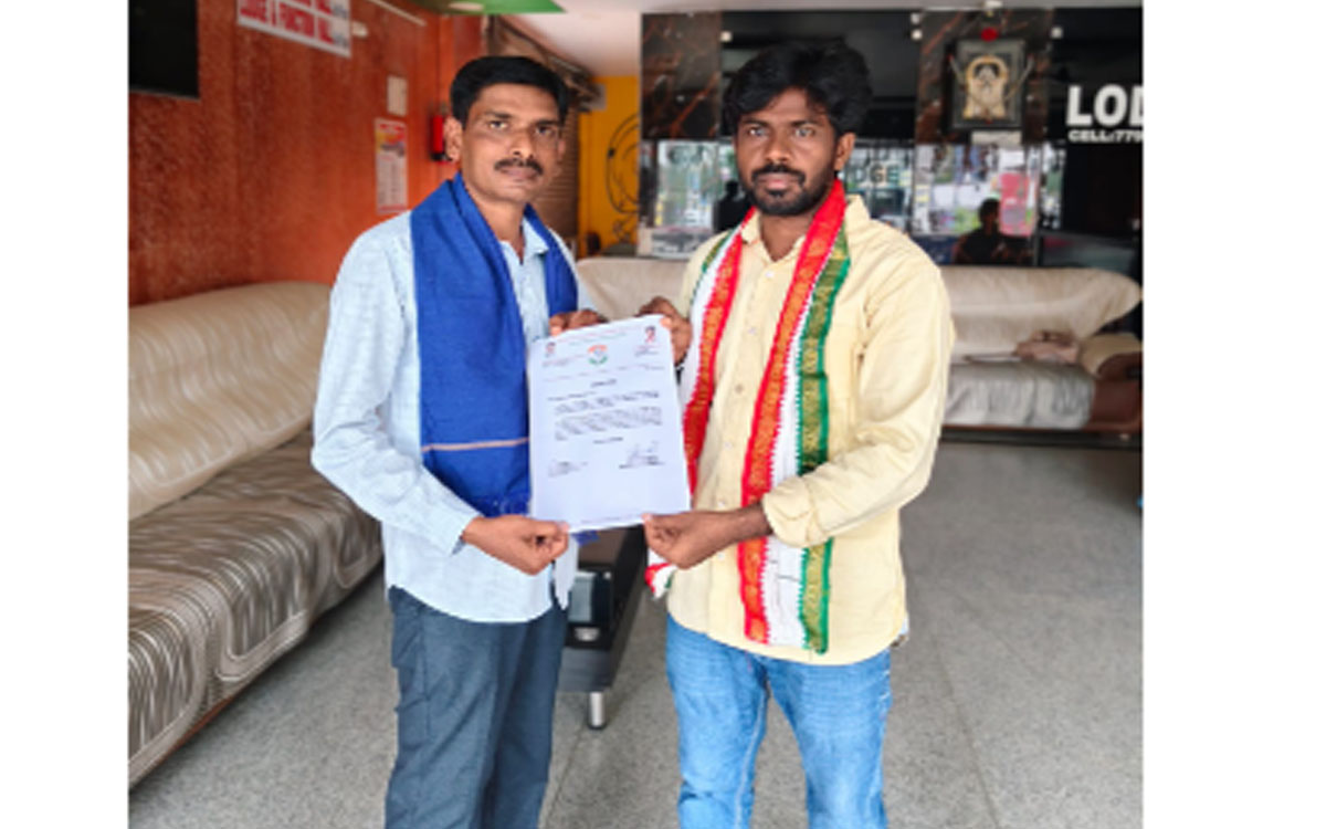 కాంగ్రెస్ ఎస్సీ సెల్ భ‌ద్రాద్రి కొత్త‌గూడెం జిల్లా కార్యదర్శిగా గిడ్ల అమృతరావు