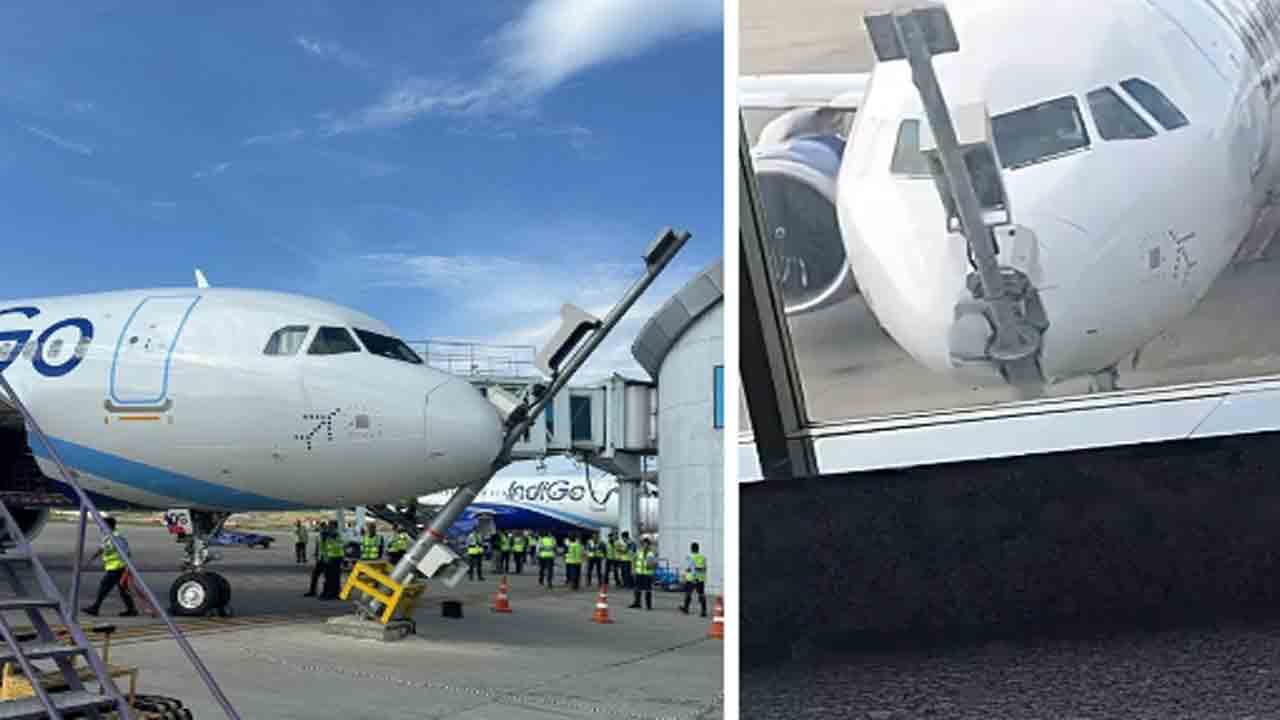 IndiGo Plane Hits Pole | ఎయిర్‌పోర్ట్‌లో పార్కింగ్‌ సమయంలో.. స్తంభాన్ని ఢీకొట్టిన ఇండిగో విమానం