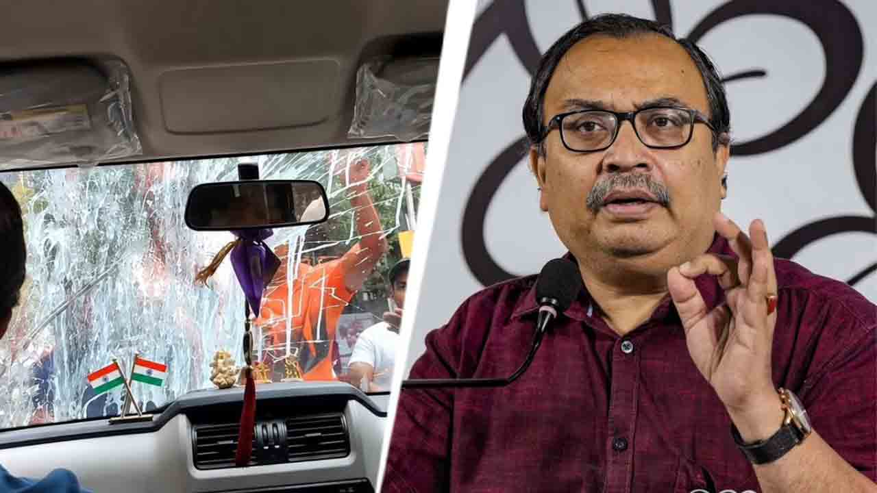 టీఎంసీ ఎమ్మెల్యే కారుపై రాళ్లు, గుడ్లతో దాడి