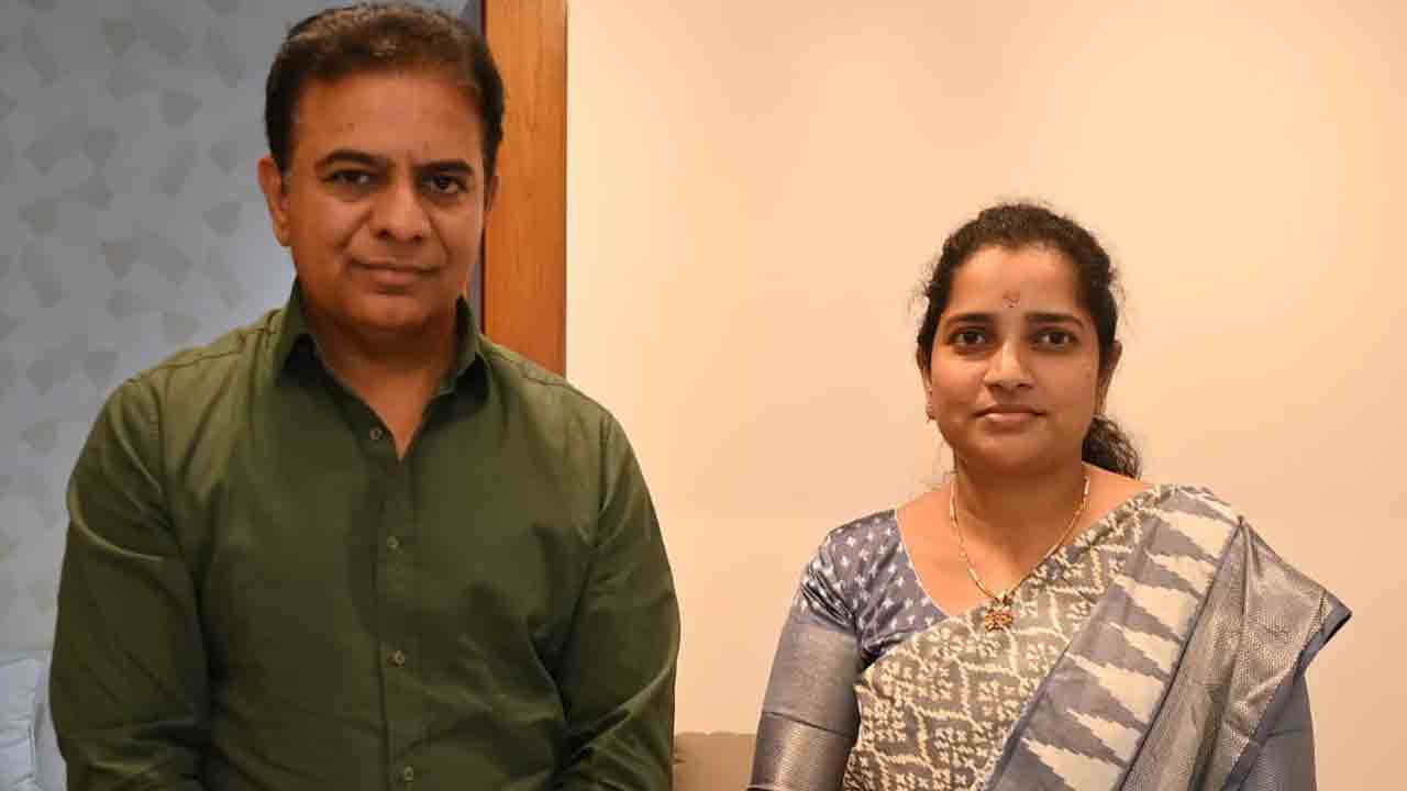 Peddi Swapna Sudarshan Reddy | కేటీఆర్‌ను కలిసిన పెద్ది స్వప్న సుదర్శన్ రెడ్డి