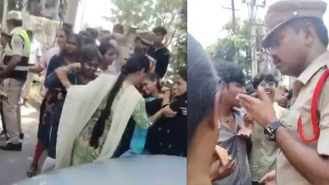 Polytechnic Students | అమ్మాయిల మీద ఎట్లా చేయి వేస్తర్‌ సార్‌.. రాయదుర్గం ఆందోళనలో పాలిటెక్నిక్ విద్యార్థులు..వీడియో