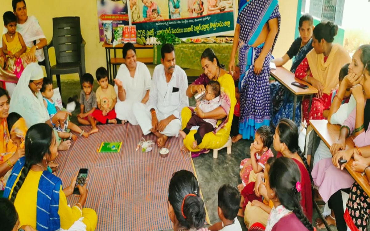 అంజనాపురం అంగన్‌వాడీలో సీమంతాలు, అన్నప్రాసనలు