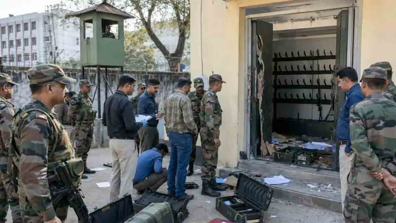 మద్రాస్‌ రెజిమెంట్‌లో ఆయుధాల చోరీ కలకలం