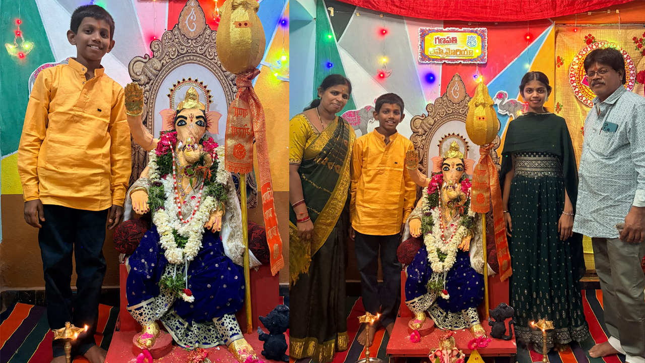 Clay Ganesh | మట్టితో మహా గణపతి.. ఆరో తరగతి చిన్నారి అద్భుత సృష్టి!