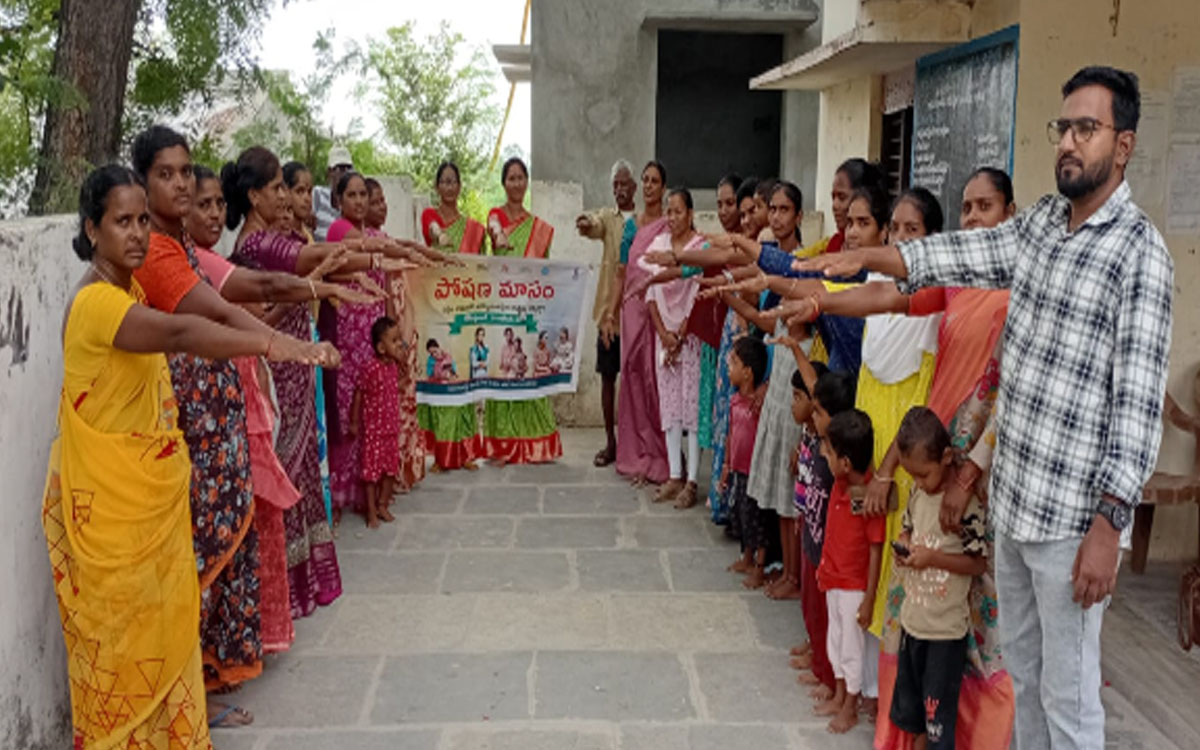 దోమలపల్లిలో పోషణ మాసం కార్యక్రమం