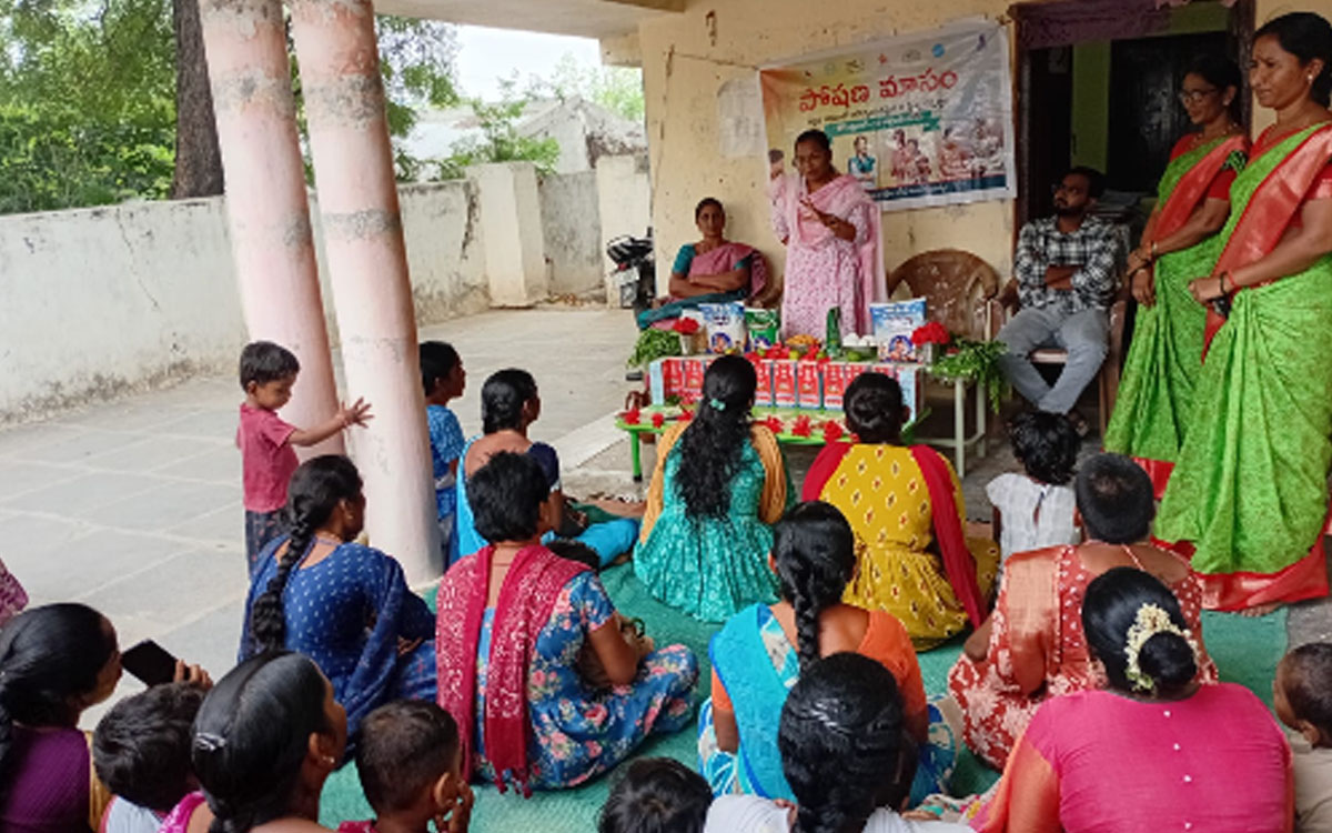 దోమలపల్లిలో పోషణ మాసం కార్యక్రమం