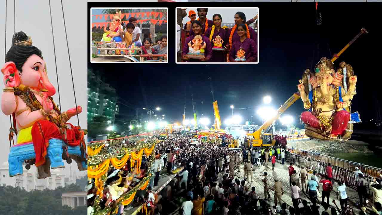Ganesh Immersion | బై బై గణేశ.. నిమజ్జనం వేళ భక్తజన సంద్రమైన ట్యాంక్‌బండ్..!