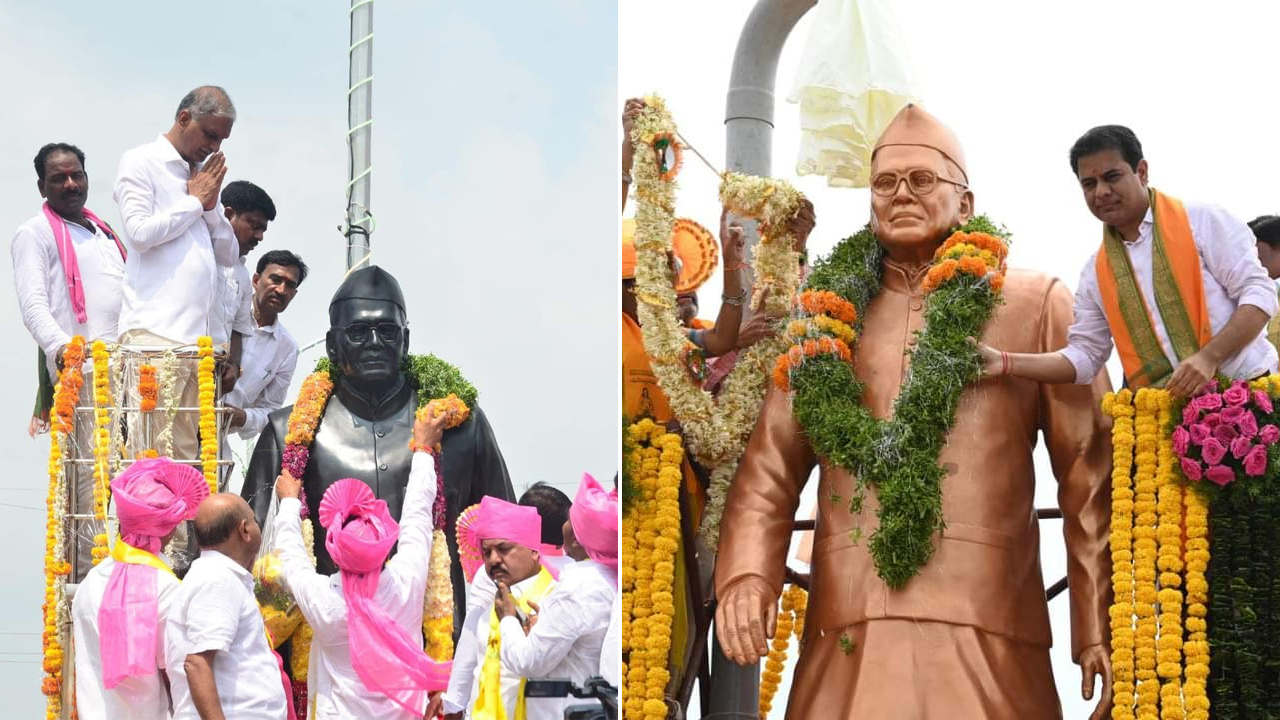 Konda Laxman Bapuji | కొండా లక్ష్మణ్‌ బాపూజీ వర్ధంతి.. నివాళులర్పించిన హరీశ్‌రావు, కేటీఆర్‌