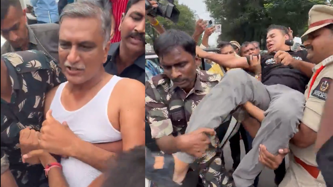 కేటీఆర్, హరీశ్‌రావు అరెస్టు.. అసెంబ్లీ మెయిన్ గేట్ వద్ద ఉద్రిక్తత