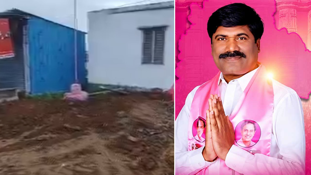 Peddi Sudarshan Reddy | మరోసారి పెద్ది సుదర్శన్‌రెడ్డి విగ్రహ గద్దె కూల్చివేత