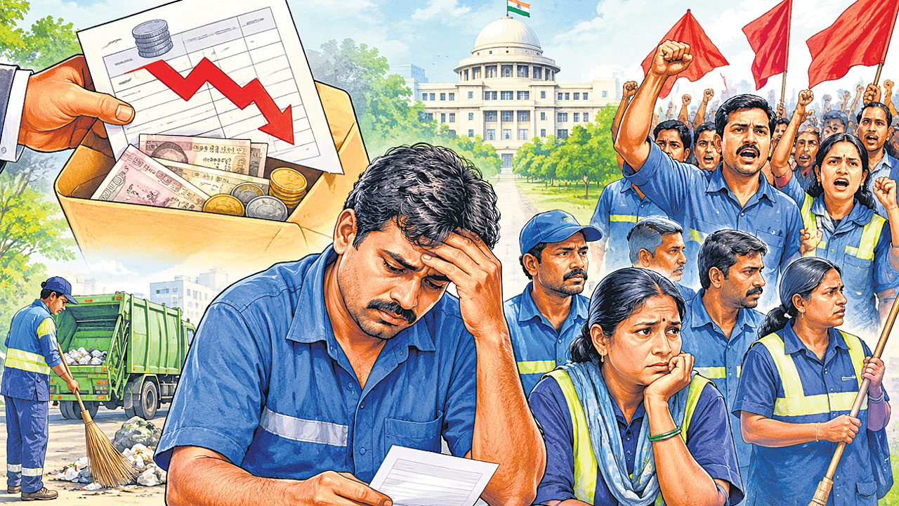 జీతం తగ్గింపుపై సమ్మె అస్త్రం