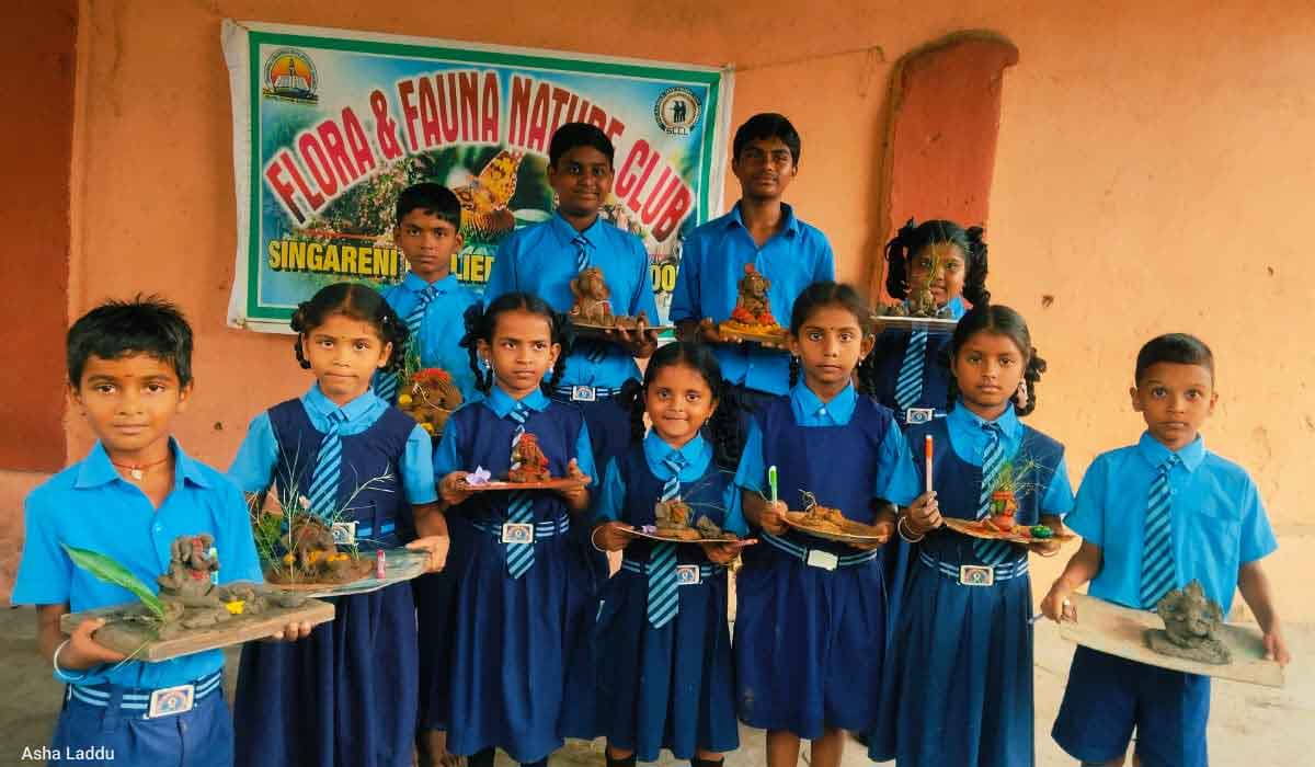 Godavarikhani | సింగరేణి పాఠశాలలో విద్యార్థులకు పర్యావరణహిత గణేశ విగ్రహాల తయారీ పోటీ