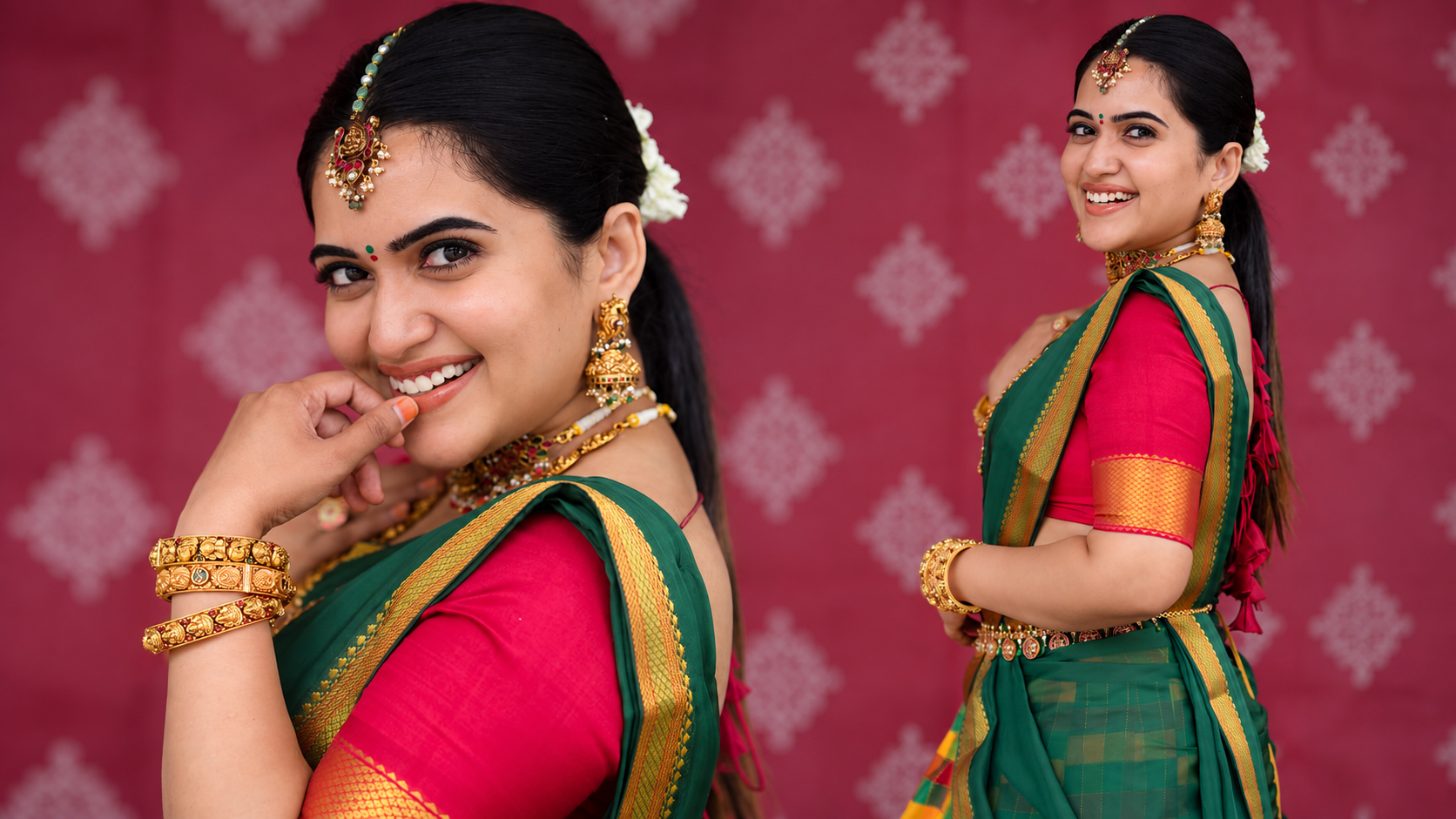 చీరకట్టులో స్రవంతి చొక్కారపు.. ఆ నవ్వుకు ఫిదా అవ్వాల్సిందే!
