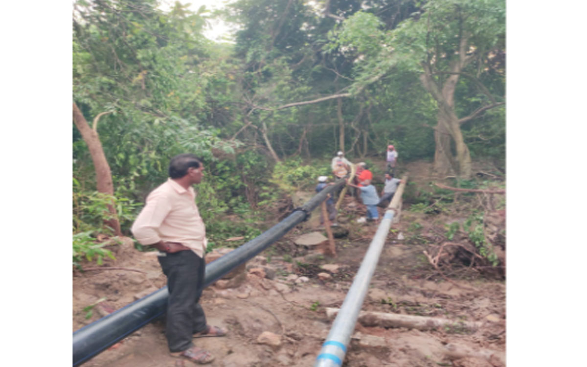 ఎస్ఆర్టీ ఏరియాలో ముమ్మరంగా పైప్‌లైన్ పనులు