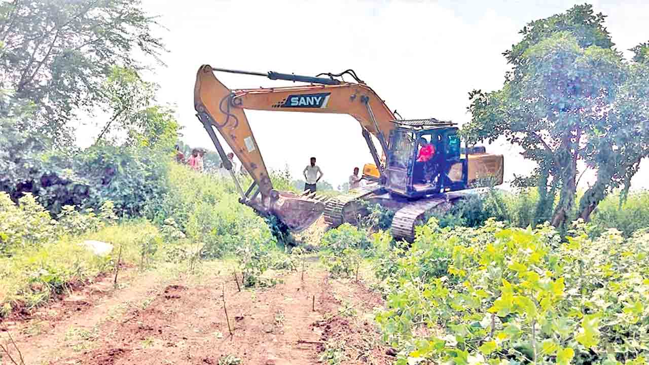 పచ్చని పంట పొలాలపై సర్కార్‌ పంజా