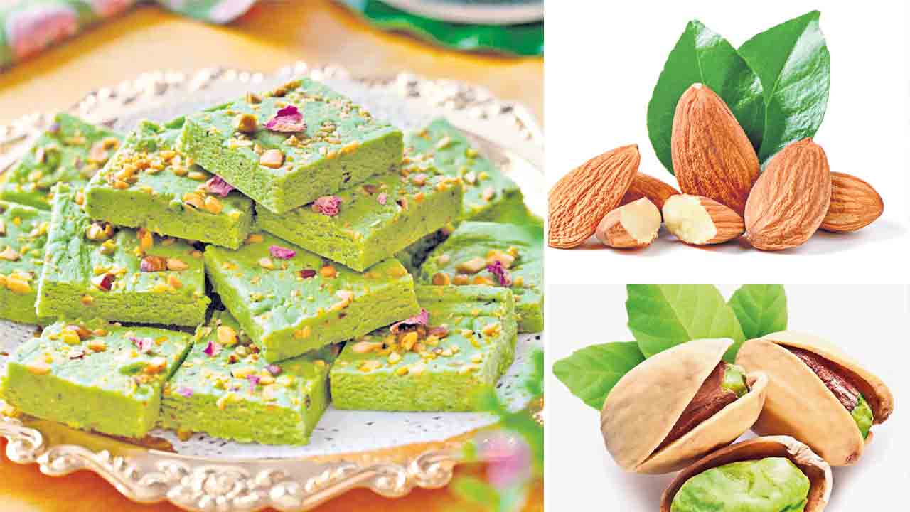 పిస్తా బాదం బర్ఫీ