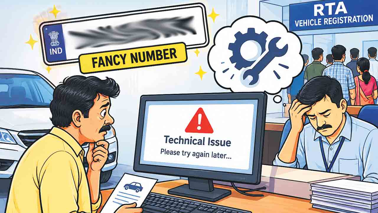 ఫ్యాన్సీ నంబర్‌కు సాంకేతిక సమస్యలు