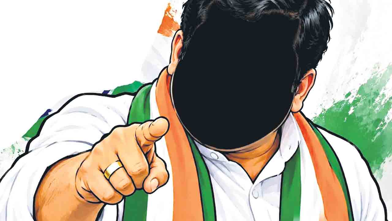 కాంగ్రెస్‌ నేత దౌర్జన్యం