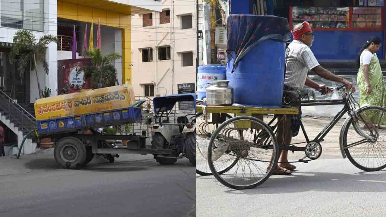 Drinking Water | రాష్ట్రంలో మొద‌లైన తాగునీటి కష్టాలు.. ఈ దృశ్యాలు చూశారా..?