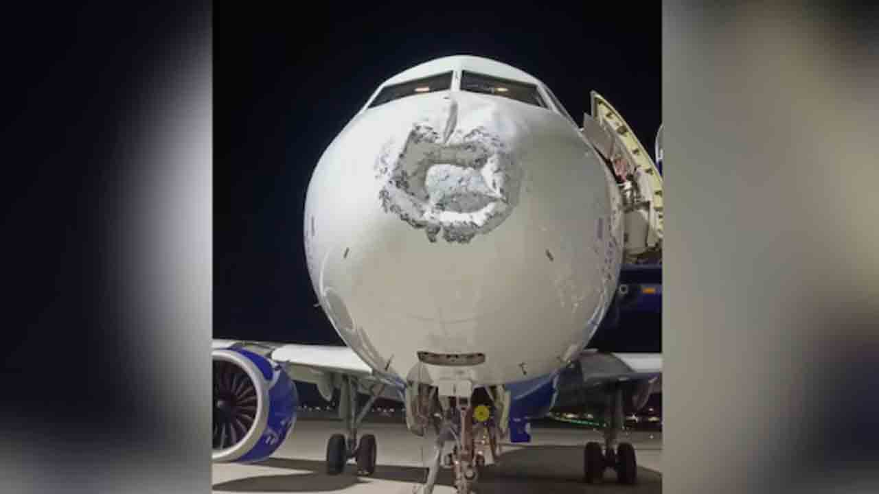 IndiGo Flight | వడగళ్ల వానకు దెబ్బతిన్న ఇండిగో విమానం ముందు భాగం.. ఎమర్జెన్సీ ల్యాండింగ్‌