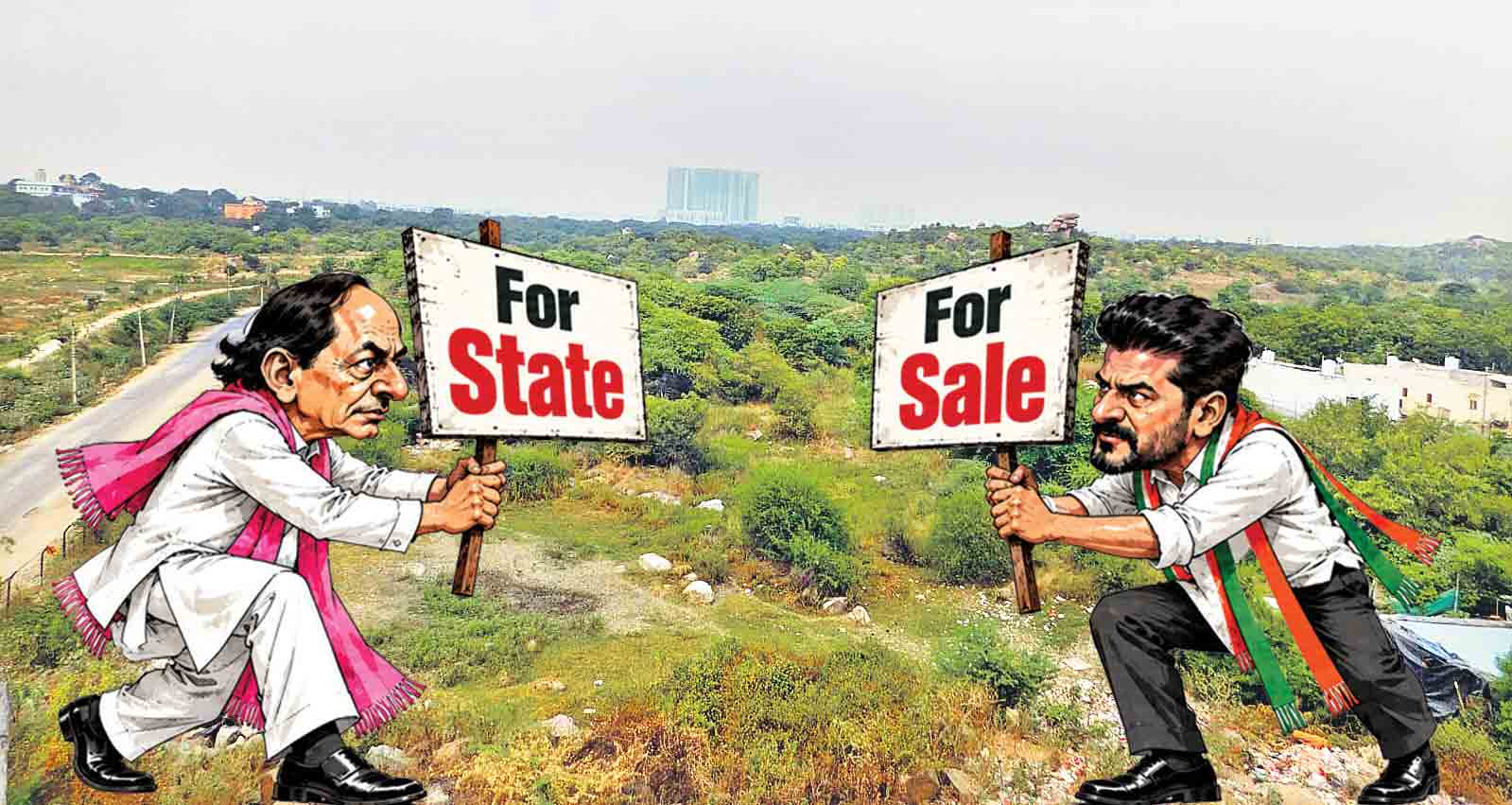 న్యాయపోరాటంతో కేసీఆర్‌ కాపాడిన 50 వేల కోట్ల భూమికి ఎసరు.. నిన్న తీర్పు.. నేడు బేరం