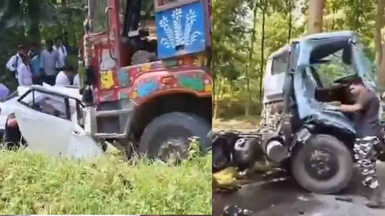 Sand Lorry | మంత్రి సీతక్క ఇలాకాలో ఇసుక లారీ బీభత్సం.. సీఆర్పీఎఫ్‌ డీసీఎంను ఢీకొట్టి ఆపై.. వీడియో