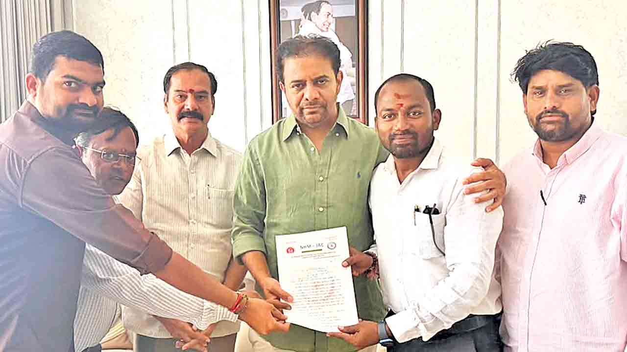 ఎన్‌హెచ్‌ఎం సమ్మెకు కేటీఆర్‌ మద్దతు