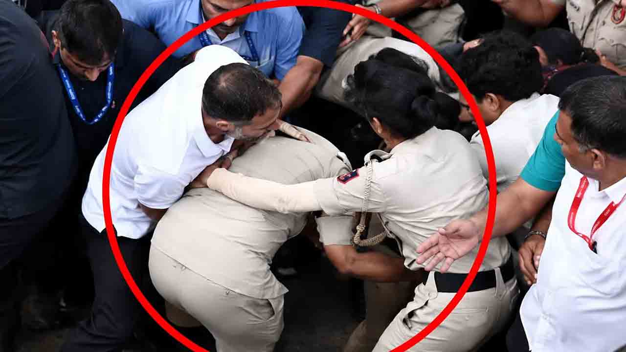 మహిళా పోలీసుతో రాహుల్‌ అసభ్య ప్రవర్తన