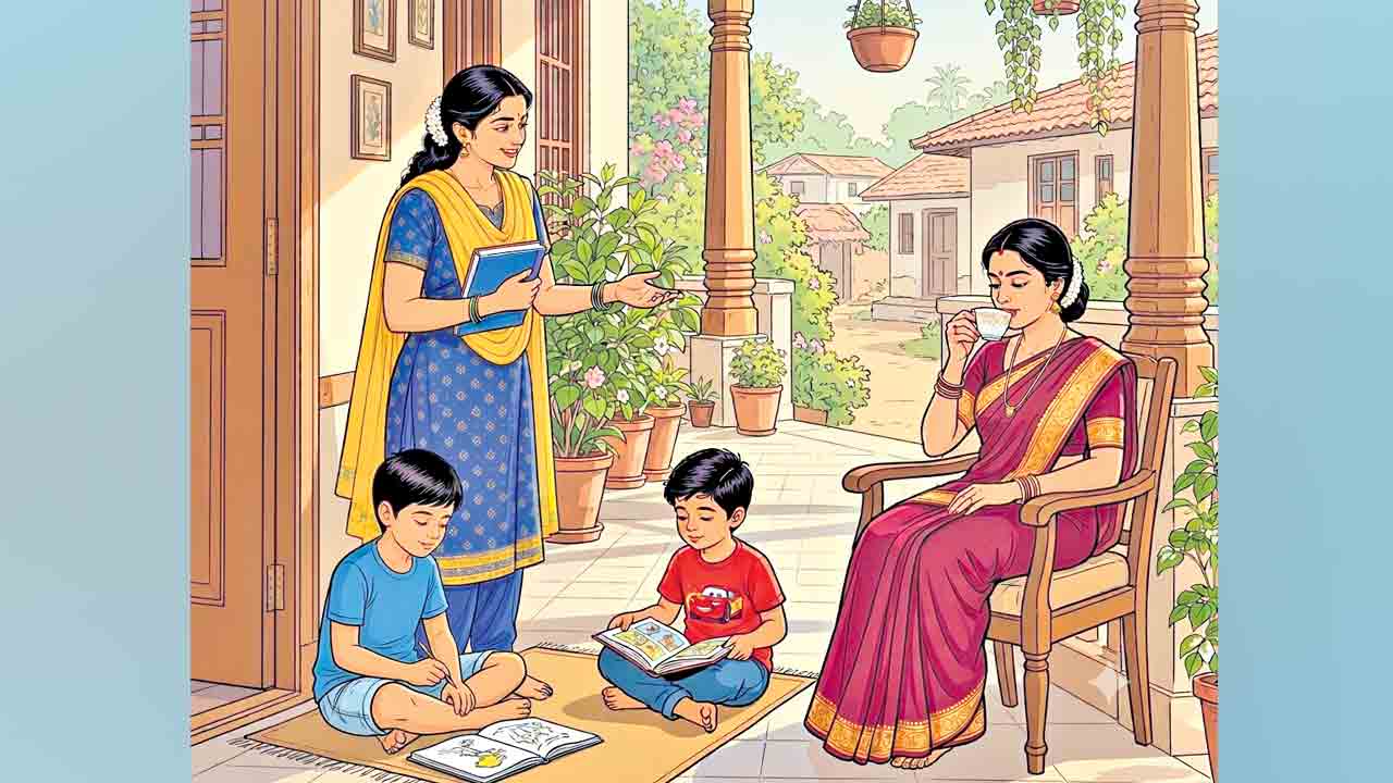 మా పిల్లల్ని జాగ్రత్తగా చూసుకోండి టీచర్