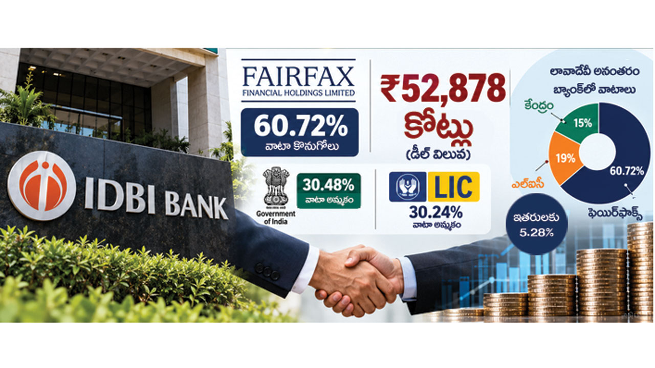 ఫెయిర్‌ఫాక్స్‌ చేతికి ఐడీబీఐ బ్యాంక్‌