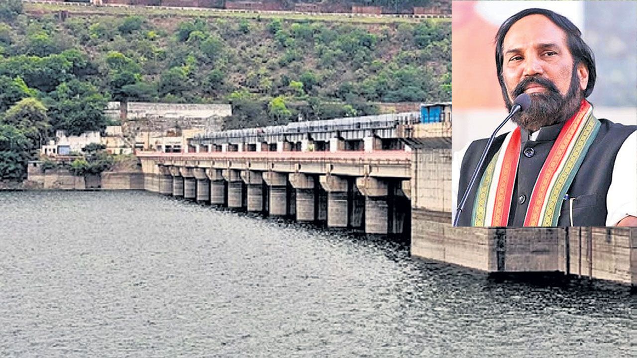 కృష్ణా జలాల వినియోగంపై ఉత్తమ్‌ అంకెల గారడీ!