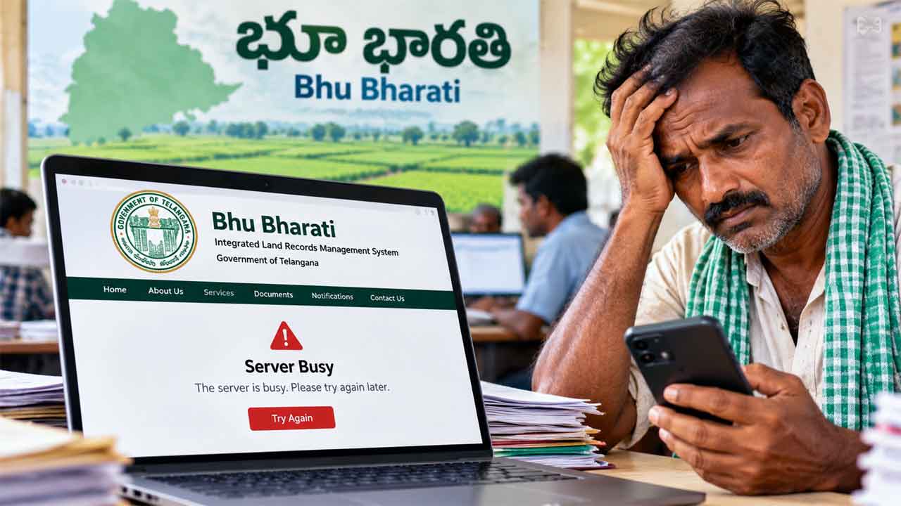 Bhu Bharati | సర్వర్‌ డౌన్‌.. ఓటీపీలు రావు.. భూ భారతి సేవలతో రైతుల అవస్థలు