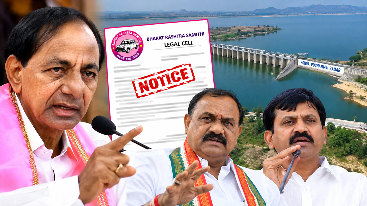 మహేశ్ కుమార్ గౌడ్, పొంగులేటి, గడ్డం వంశీకృష్ణకు బీఆర్ఎస్ లీగల్ సెల్ నోటీసులు
