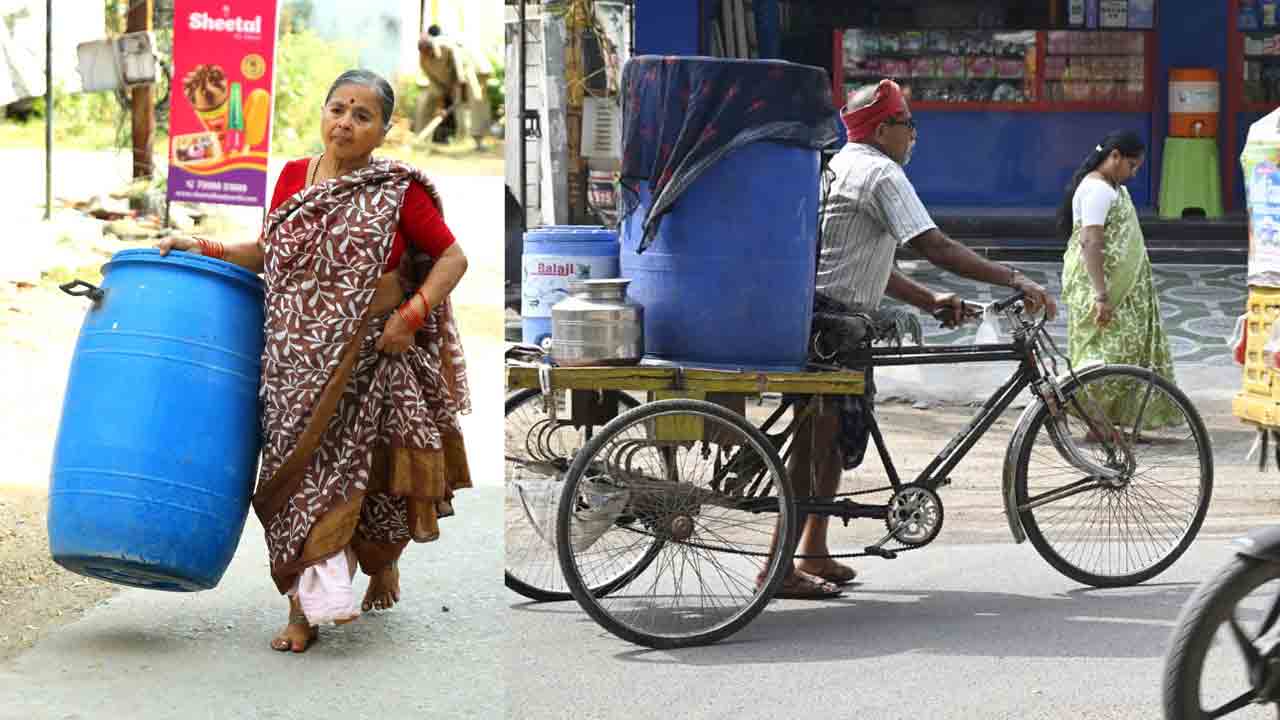 Drinking Water | రాష్ట్రంలో మొద‌లైన తాగునీటి కష్టాలు.. ఈ దృశ్యాలు చూశారా..?