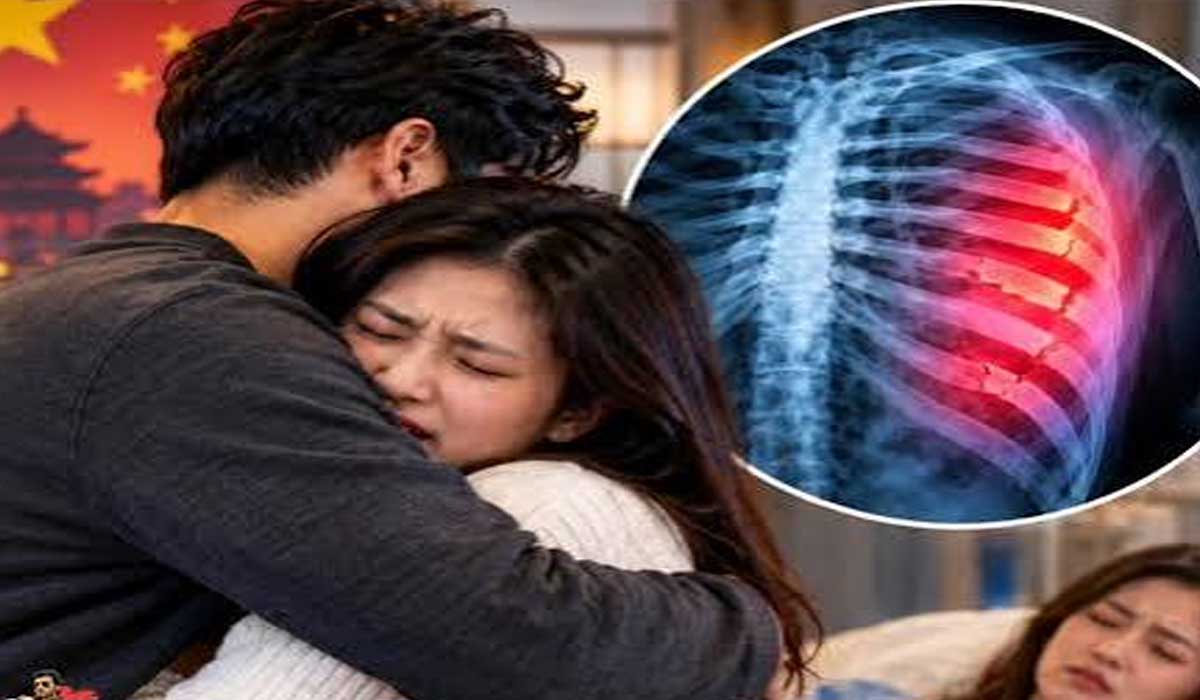 భర్త కౌగిలి.. విరిగిన భార్య ఎముకలు