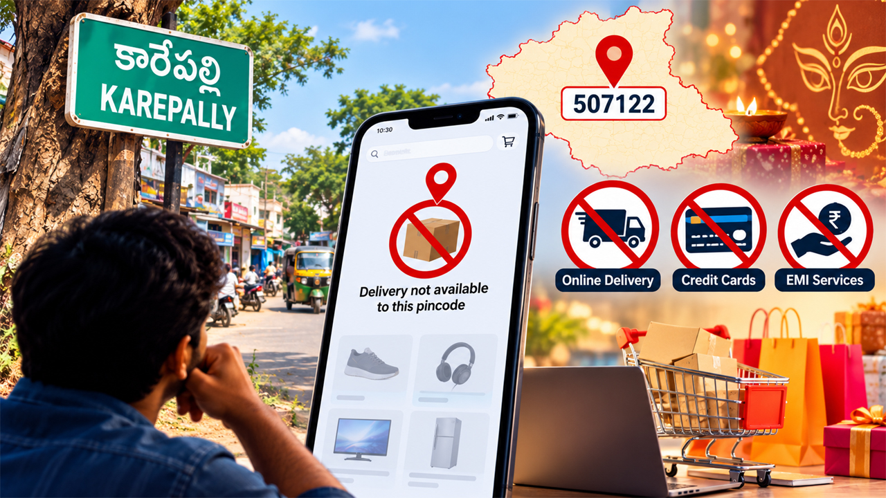 Online Shopping | సింగరేణి మండల ప్రజలకు పిన్‌కోడ్‌ దెబ్బ.. దసరా ఆఫర్లు ఊరిస్తున్నా.. ఆర్డర్‌ పెట్టలేని పరిస్థితి!