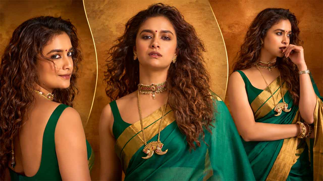 Keerthy Suresh | చీరకట్టులో కీర్తి సురేష్ అందాల విందు.. చూపులతోనే కుర్రాళ్లకు చెక్!