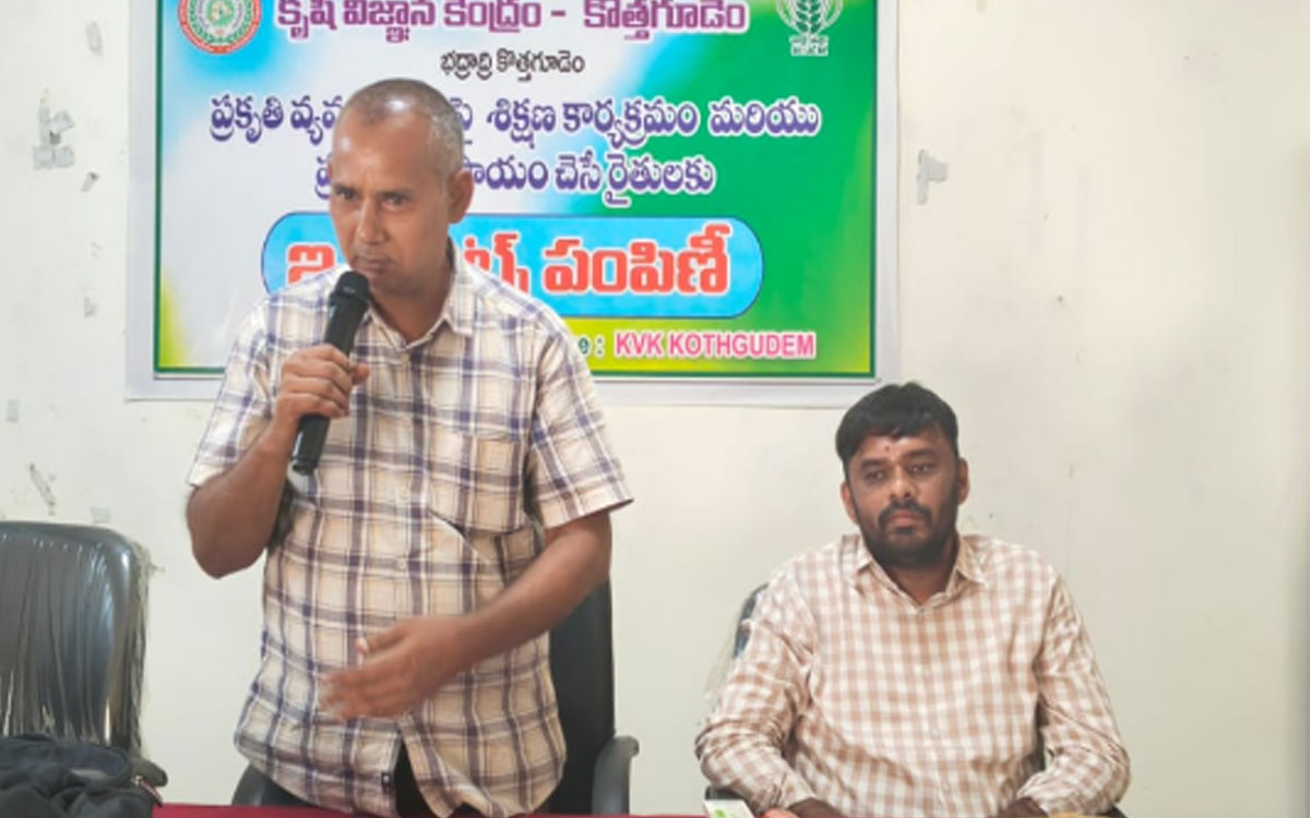 ప్ర‌కృతి వ్యవసాయంపై రైతులకు శిక్షణ