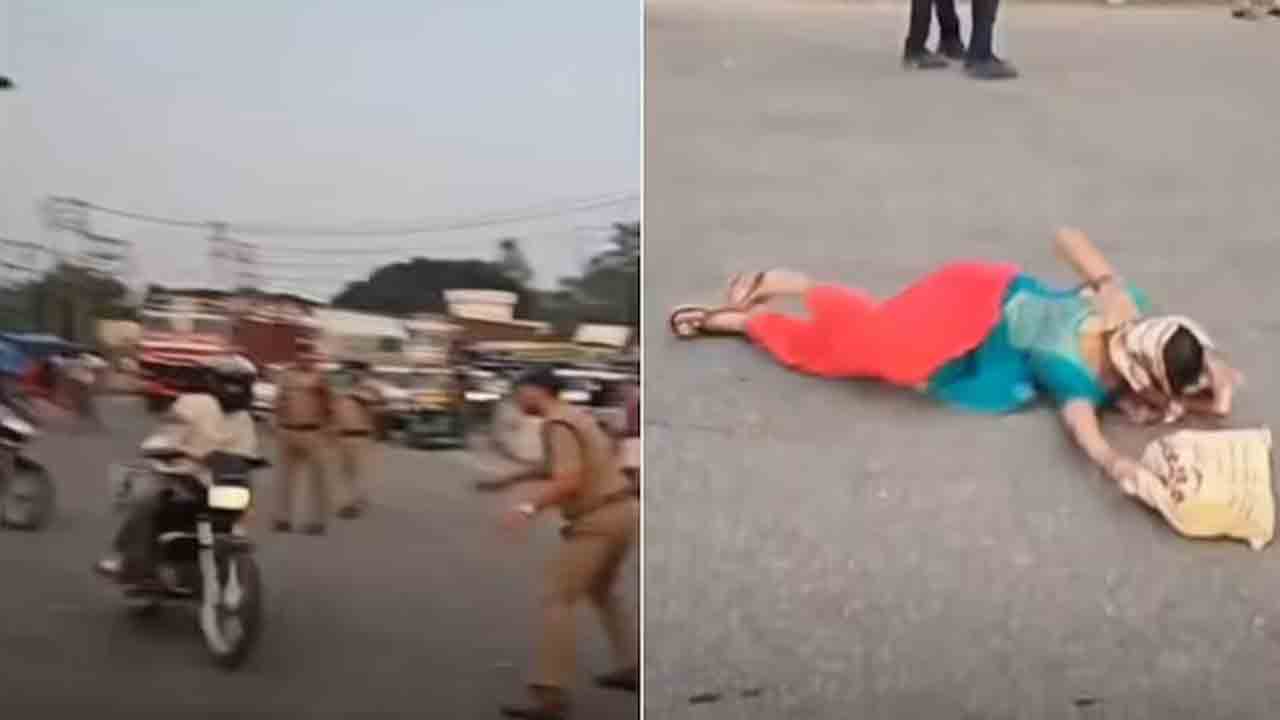 Watch: ట్రాఫిక్‌ పోలీసుల నుంచి తప్పించుకునేందుకు బైకర్‌ యత్నం.. ఏం జరిగిందంటే?